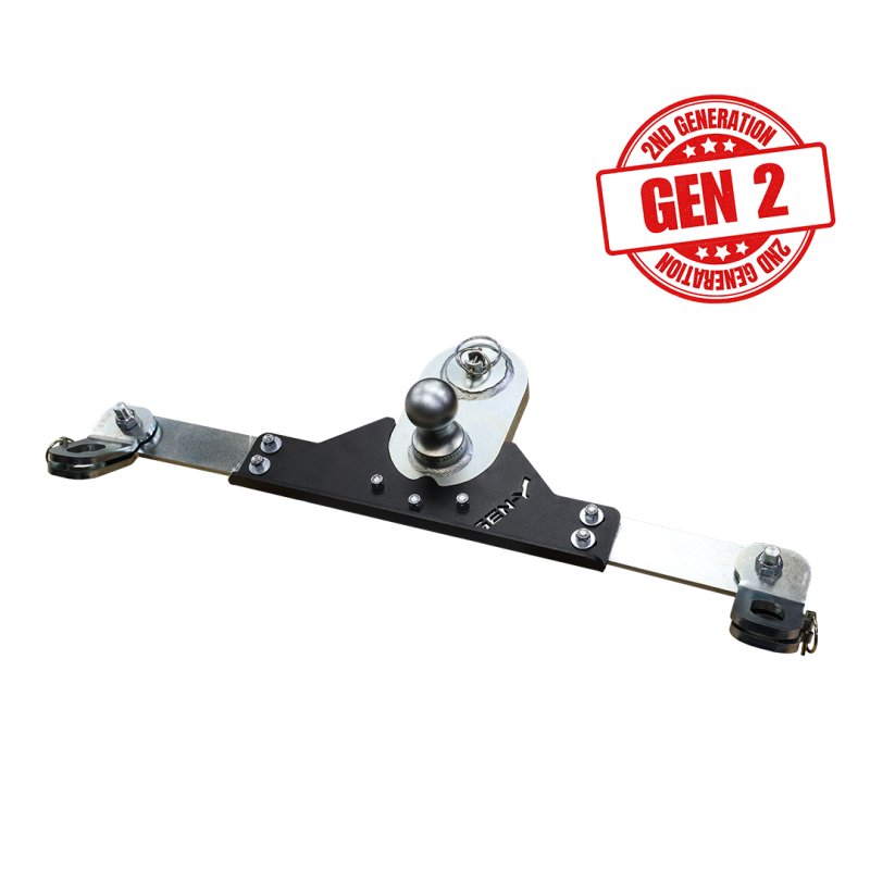 Gen-Y 2017+ Ford GoosePuck II 5in Offset Ball Puck Mount & 25K Towing w/Safety Chain Anchors