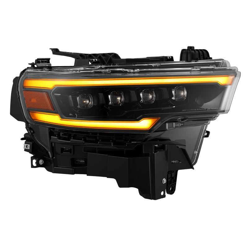 AlphaRex 25-26 Dodge Ram 1500 NOVA LED Projector Headlights - Alpha Black with Activation Light, Sequential Signal, and Switchback Function