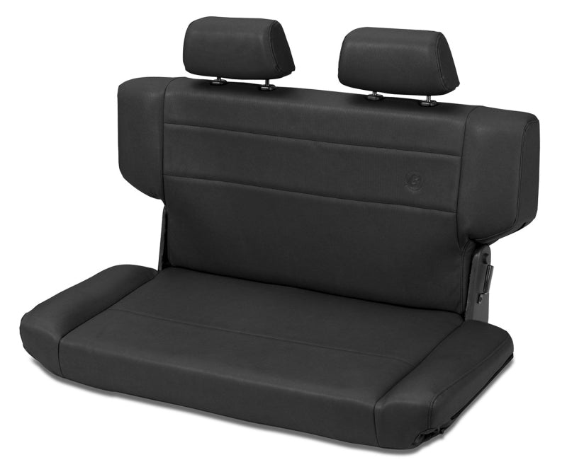 Bestop Trailmax II Fold-N-Tumble Rear Seat for Jeep Wrangler TJ 1997-2006 - All Vinyl Black Denim