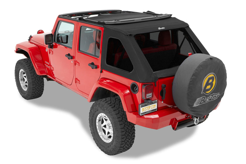 Bestop Trektop NX Black Twill Soft Top for Jeep Wrangler JK 4-Door (Part Number BES59723-17)