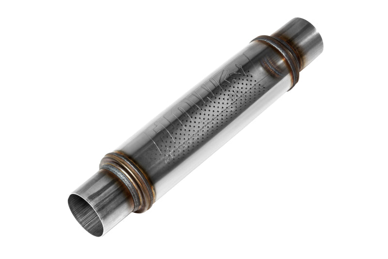 Flowmaster FlowFX Round Muffler with 3-inch In/Out – 14-inch Length, Stainless Steel
