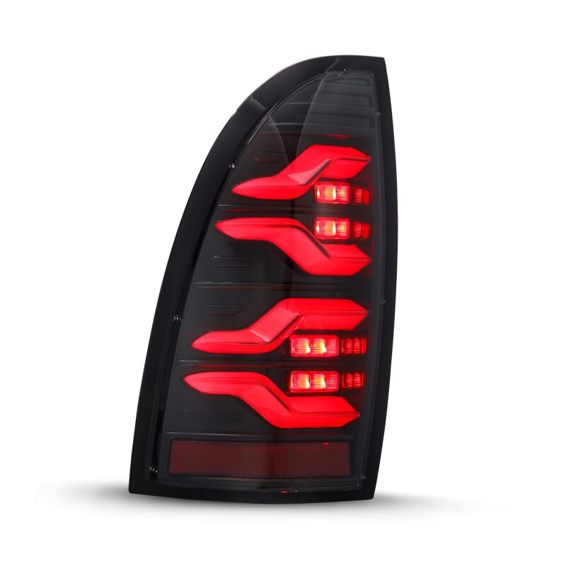 AlphaRex LUXX LED Taillights for 2005-2015 Toyota Tacoma, Alpha Black, Part ARX680050