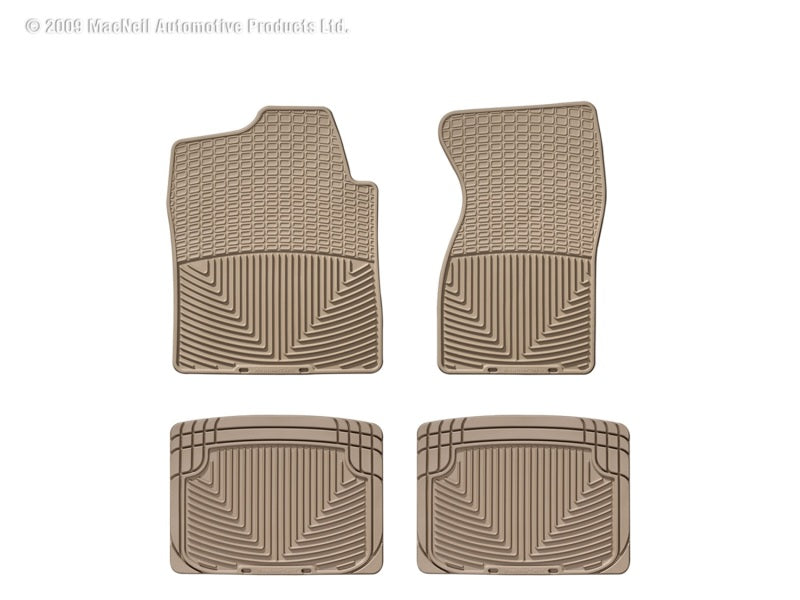 WeatherTech 99 GMC Sierra Front and Rear Rubber Mats - Tan