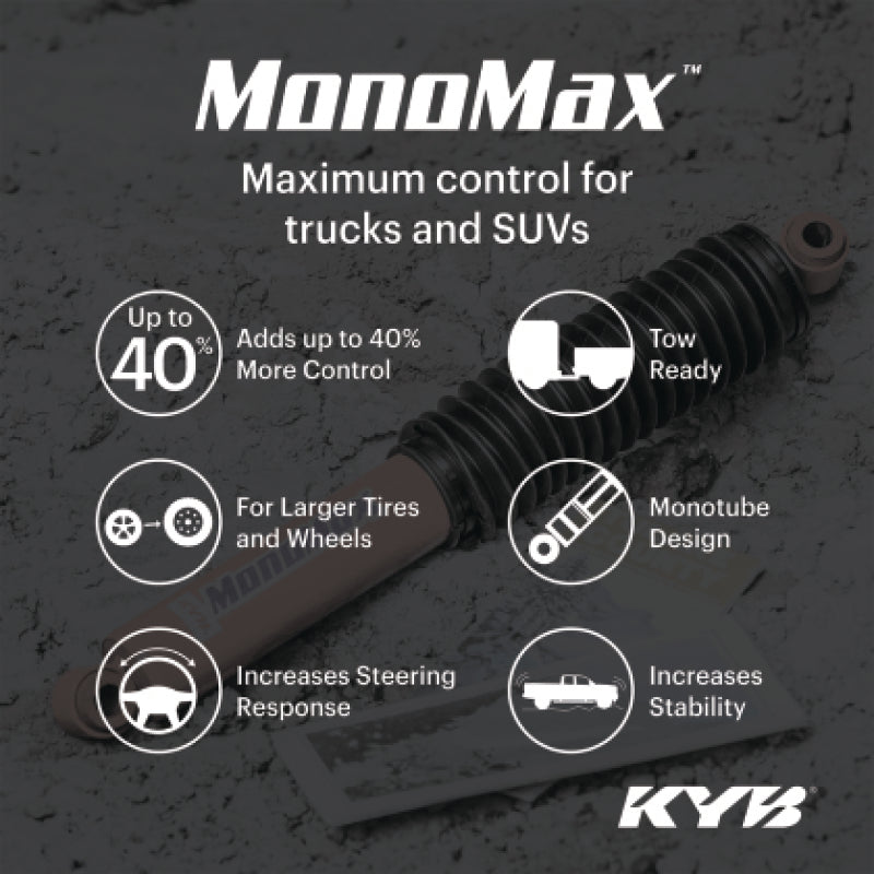 KYB MonoMax Rear Gas Shock Absorber for 2014–2019 Ram 2500 RWD, Part Number 5650021