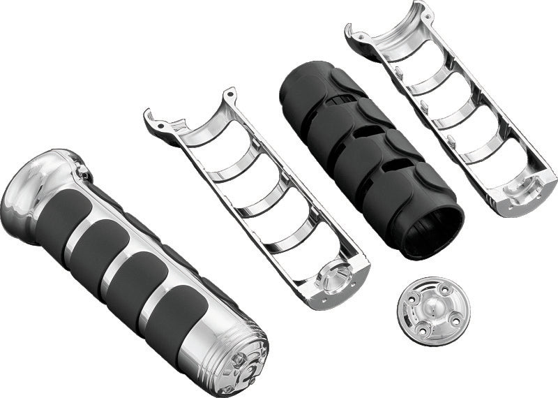 Kuryakyn ISO Grips for Honda GL1800 with Heated Grips, Chrome - Part 6183