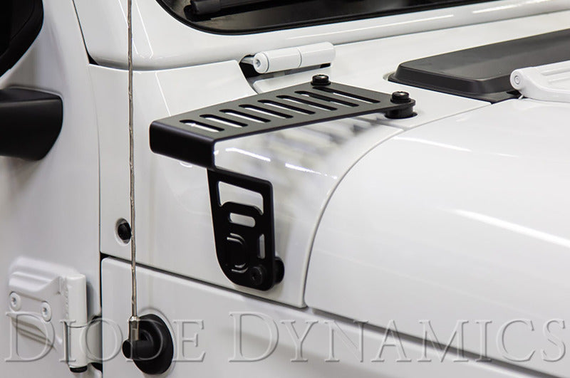Diode Dynamics SS6 Cowl LED Bracket Kit for Jeep Wrangler JL and Gladiator, White Driving, DD6092