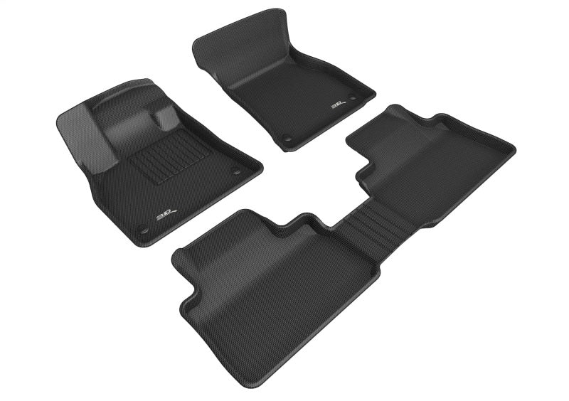 3D MAXpider KAGU Series Black Floor Mats for 2019-2022 Audi e-tron, e-tron S and Sportback - Part aceL1AD05901509
