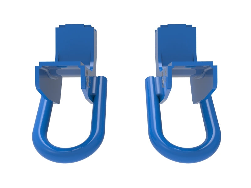 aFe POWER Front Tow Hooks, Blue, Part Number 450-72T001-L, for 2022–2026 Toyota Tundra