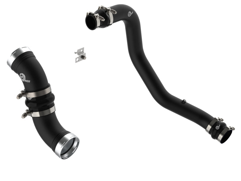 aFe BladeRunner Aluminum Hot and Cold Charge Pipe Kit, Black, 46-20054-B