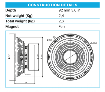 Beyma 8CMV2 8" Low-Mid Frequency Transducer