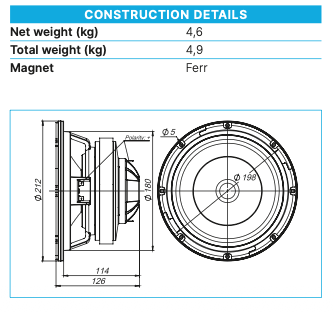 Beyma 8CX300Fe - Coaxial Transducer