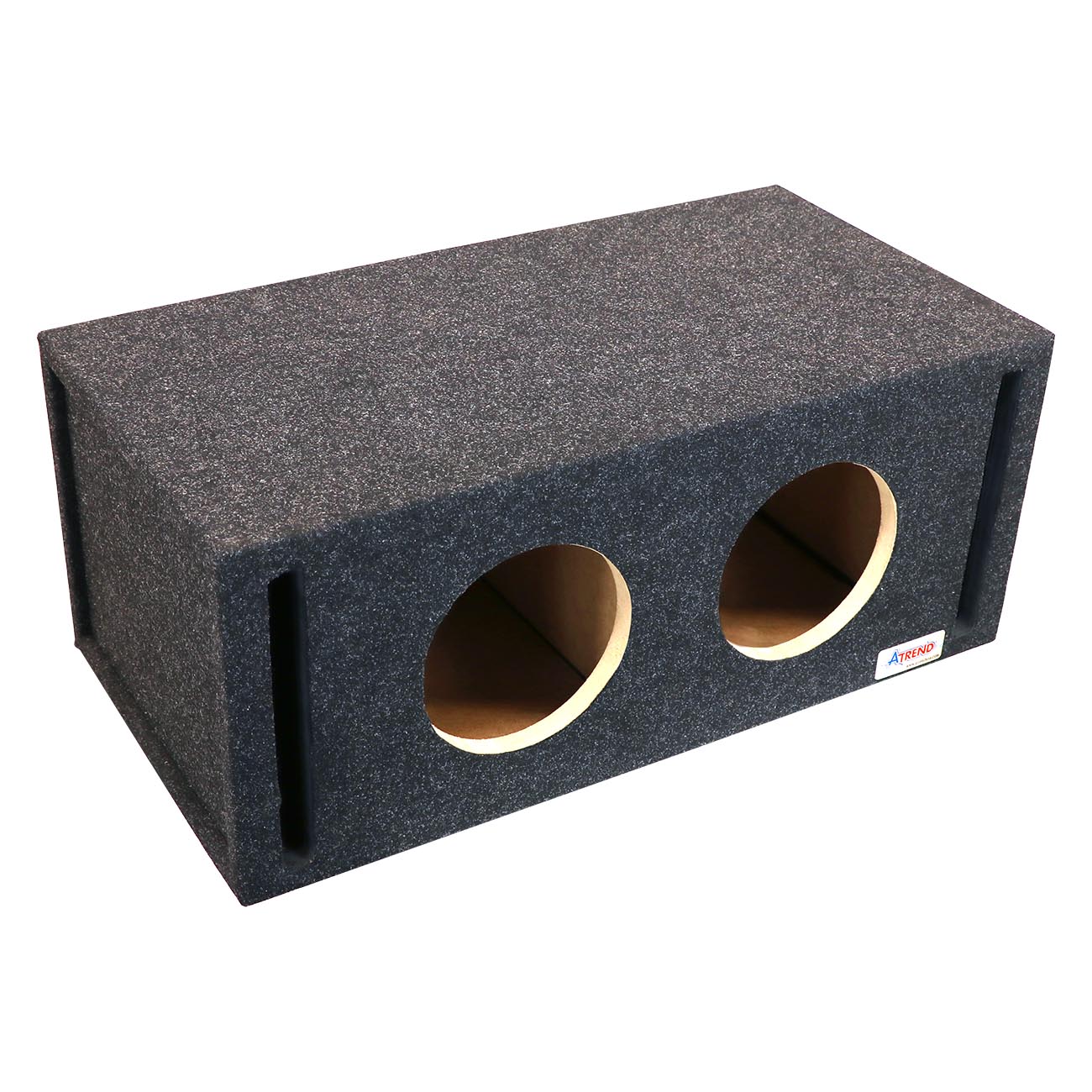 Atrend Dual 8-Inch Vented Woofer Enclosure with Charcoal Carpet Covering