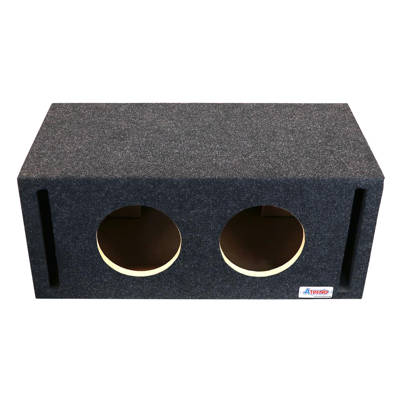 Atrend Dual 8-Inch Vented Woofer Enclosure with Charcoal Carpet Covering
