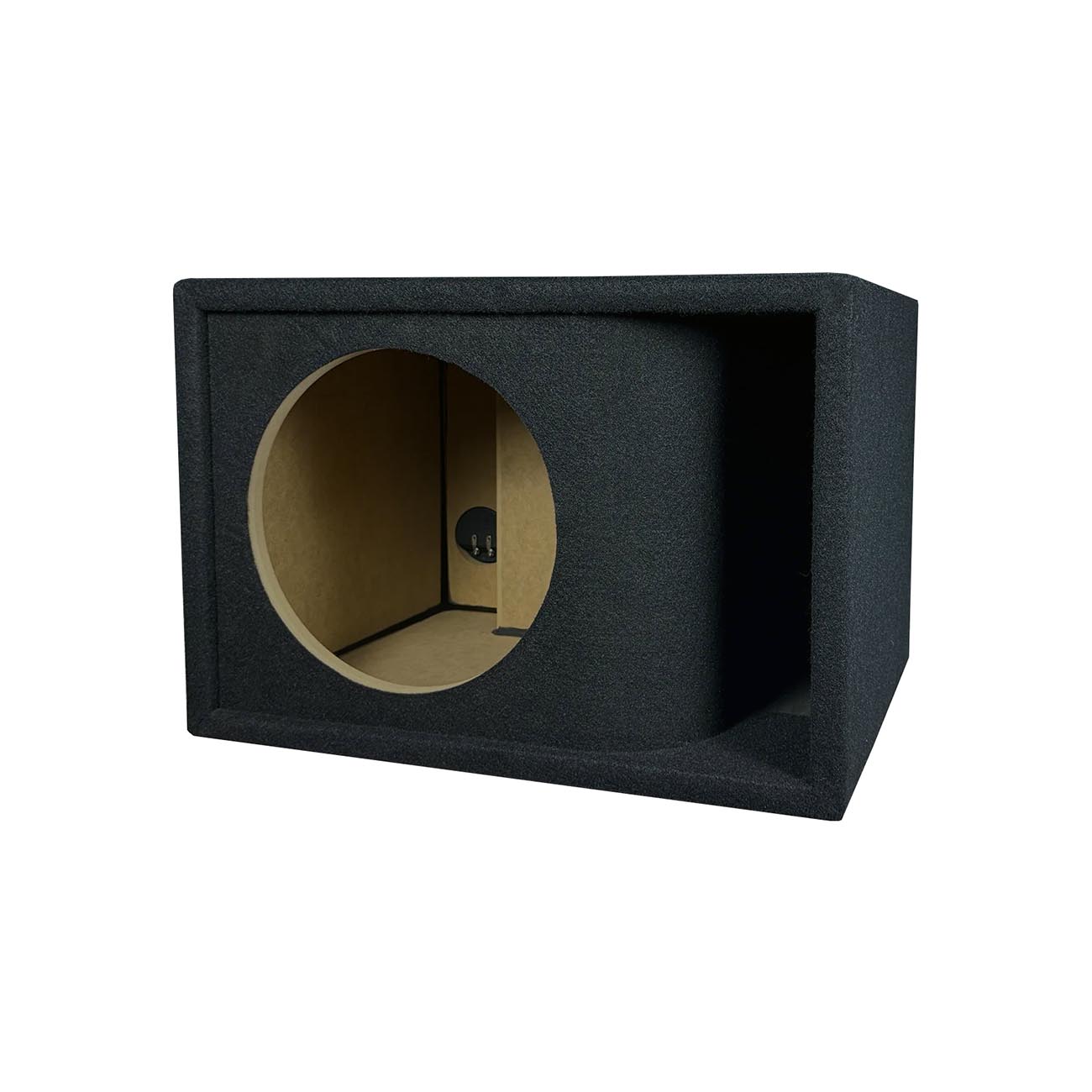 ATREND Single 8-Inch Kerf-Vented Empty Woofer Enclosure with Charcoal Carpet Covering