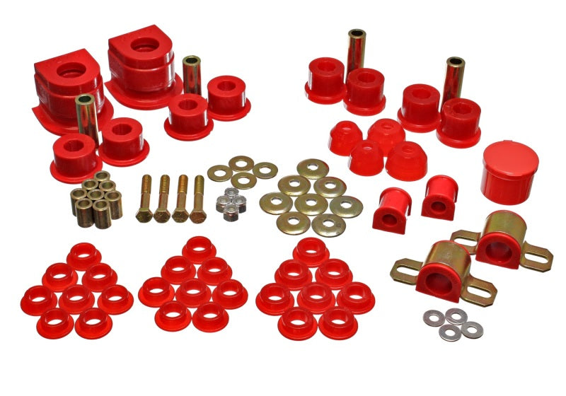 Energy Suspension - eng11.18101R - 1986-1991 Mazda RX-7 Red Hyper-Flex Master Bushing Set