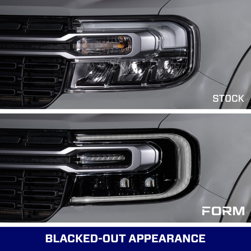 Form Lighting 22-24 Ford Maverick Sequential LED Projector Headlights (Pair) - Black Housing Upgrade