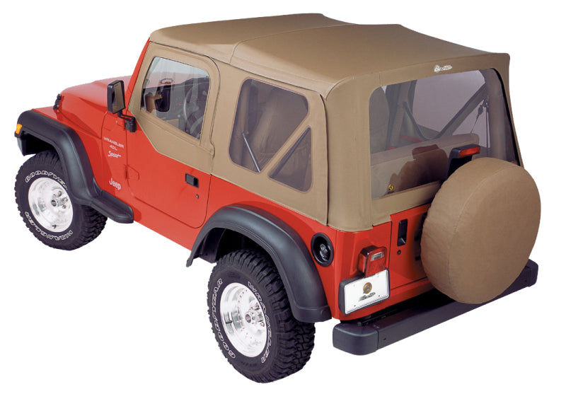 Bestop A-Top for OEM Jeep Wrangler TJ 1997-2002 – Replace with Spice Fabric & Clear Windows