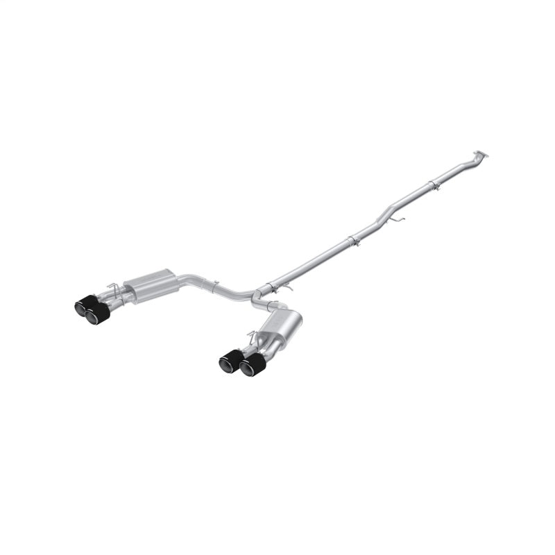 MBRP S47153CF Armor Pro Cat-Back Exhaust System with Carbon Fiber Quad Tips for 2021-2023 Hyundai Sonata N Line 2.5L Turbo