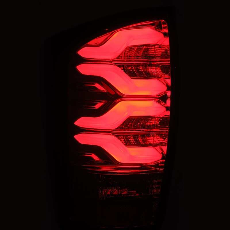 AlphaRex LUXX LED Taillights for 2016-2021 Toyota Tacoma, Black/Red with Active Light and Sequential Turn Signals - ARX680000