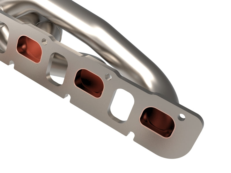 aFe Power Twisted Steel 304 Stainless Steel Shorty Headers with Titanium Cerakote Finish, Part Number 48-32030-T, for 2021-2024 Ram 1500 TRX 6.2L V8
