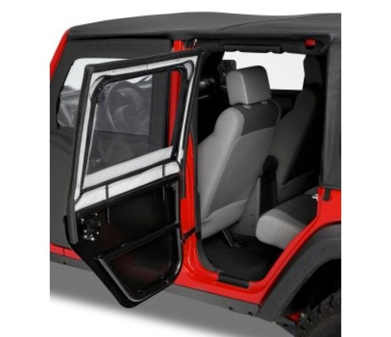 Bestop Jeep Wrangler JK 2007-2018 Element Upper Rear Doors in Black Twill - Part bes51806-17