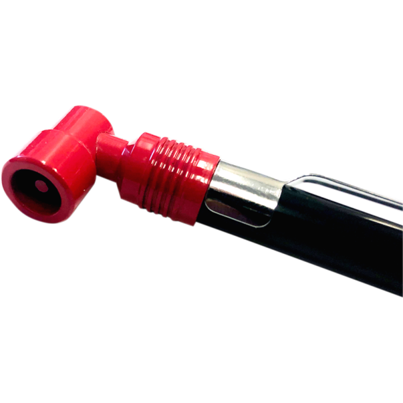 Counteract 90 Degree Analog Tire Pressure Gauge - 5-50 PSI - Red and Black Metal Construction