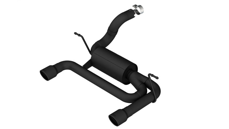 Borla ATAK Axle-Back Exhaust System with Black Coated 3.5-Inch Tips for 2018-2026 Jeep Wrangler JL/JLU 3.6L V6, Part 11957CB