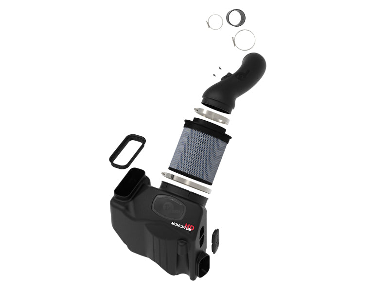 aFe Momentum HD Cold Air Intake System with Pro 10R Filter, Part Number 50-70056T, for 2020–2026 GM 6.6L Duramax L5P Diesel Trucks