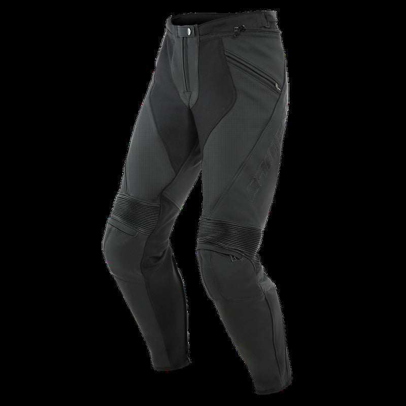Dainese Pony 3 Leather Pants Perforated Matte Black Size - 46