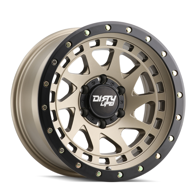 Dirty Life Enigma Pro 9311 17x9-Inch Satin Gold Wheel, 5x127 Bolt Pattern, -12mm Offset