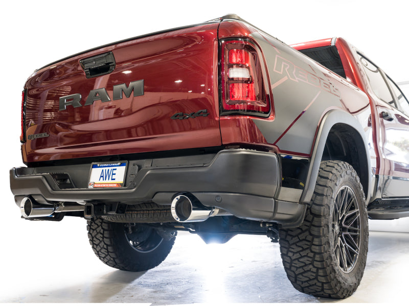 AWE Tuning 2025+ RAM 1500 3.0TT Rebel 0FG Cat-Back Exhaust with Chrome Silver Tips
