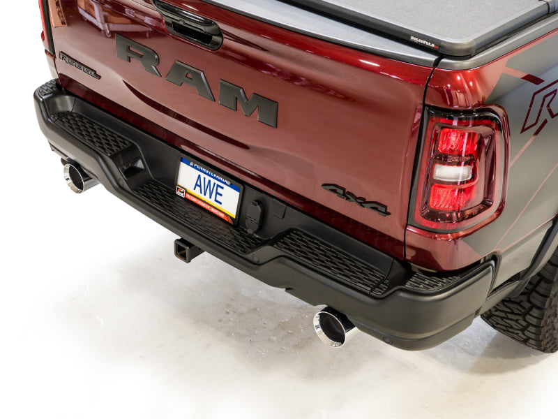 AWE Tuning 2025+ RAM 1500 3.0TT Rebel 0FG Cat-Back Exhaust with Chrome Silver Tips