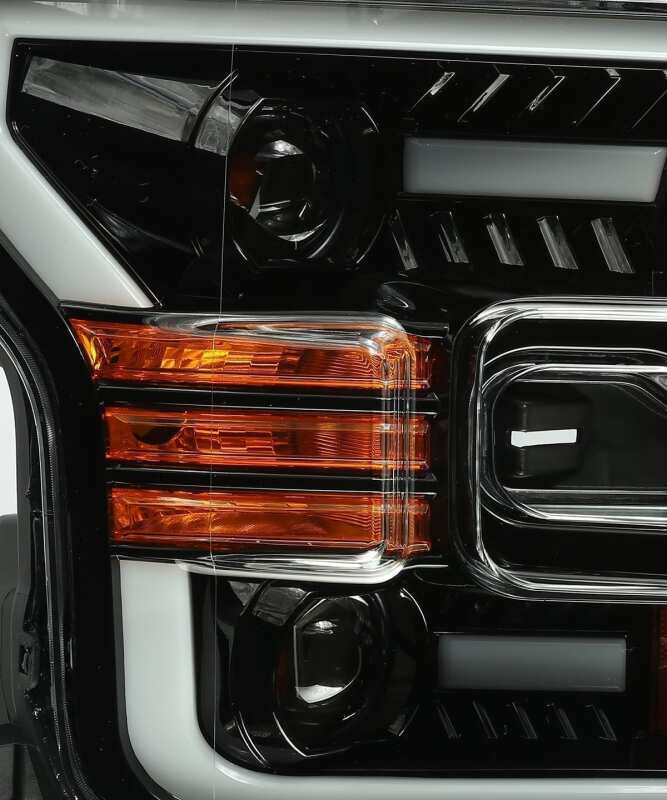 AlphaRex LUXX-Series Projector Headlights for 2015-2016 Ford F-150, Plank Style, Alpha Black – ARX880168