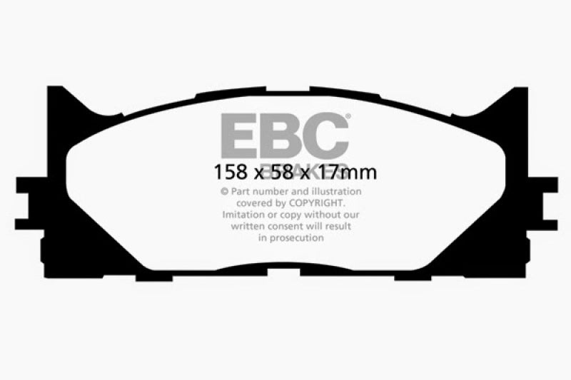 EBC 13+ Lexus ES300h 2.5 Hybrid Yellowstuff Front Brake Pads