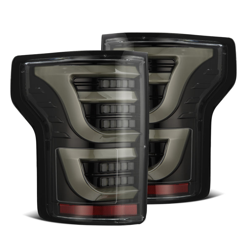 AlphaRex Luxx-Series LED Tail Lights for 2015-2020 Ford F-150, Alpha-Black, ARX652030