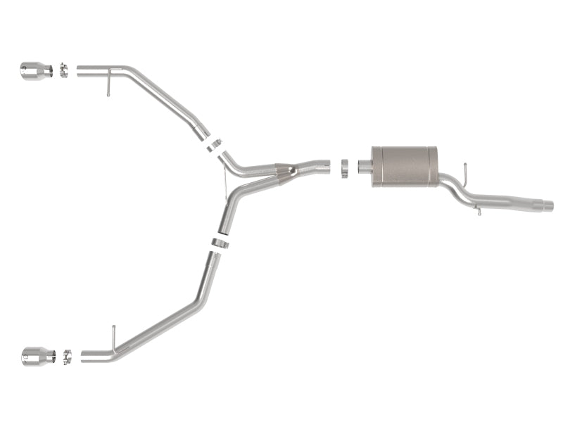 aFe MACH Force-Xp Axle-Back Exhaust with Polished Tips, Part 49-36437-P, for 2013-2016 Audi allroad 2.0L
