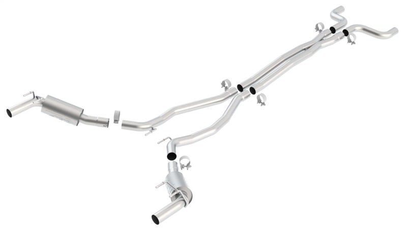 Borla 140378 ATAK Cat-Back Exhaust System with X-Pipe for 2010-2013 Chevrolet Camaro SS 6.2L V8 with Ground Effects