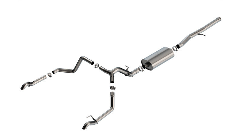 Borla 140913 Touring Cat-Back Exhaust System for 2022-2023 Chevrolet Silverado 1500 ZR2 and GMC Sierra 1500 AT4X 6.2L V8
