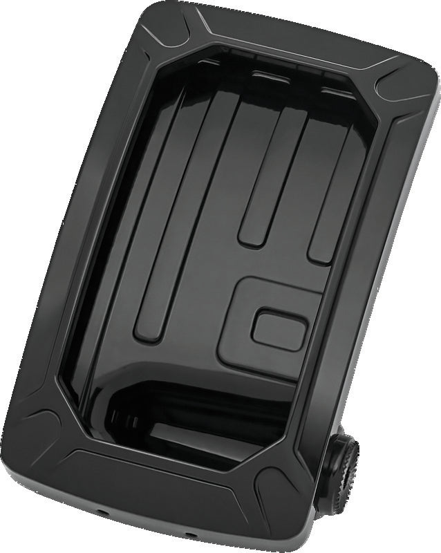 Kuryakyn Nova Curved Vertical-Mount Side License Plate Holder, Gloss Black – Part 3191