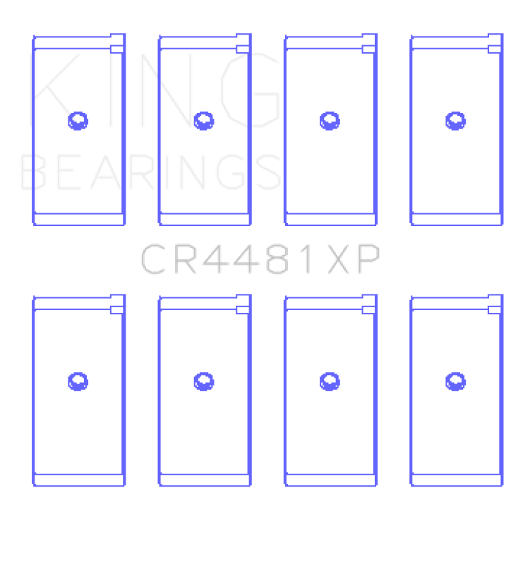 King Engine Bearings CR4481XP Standard Performance Rod Bearing Set for Mitsubishi 4G63/4G64 6-Bolt Engines