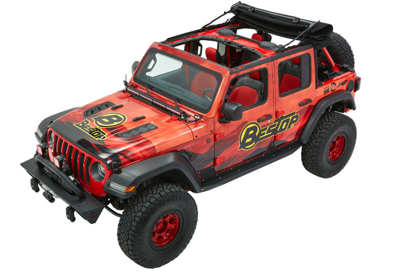 Bestop Trektop Ultra for Jeep Wrangler JL 4-Door – Premium Black Twill
