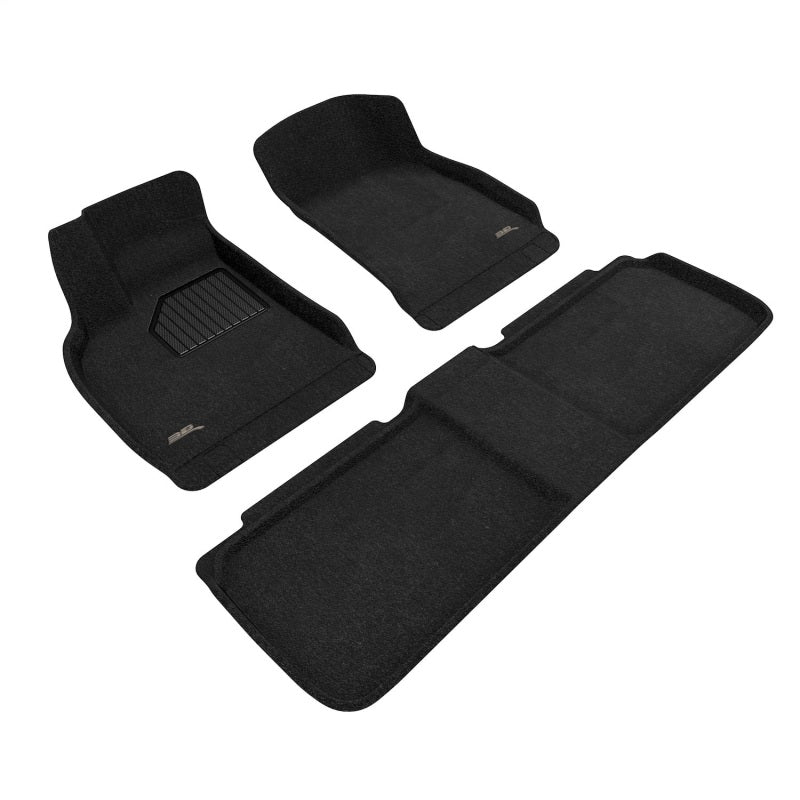 3D MAXpider Elegant Floor Liners for 2022-2024 Lucid Air, 1st and 2nd Row, Black, 3-Piece Set - aceL1LU00004709