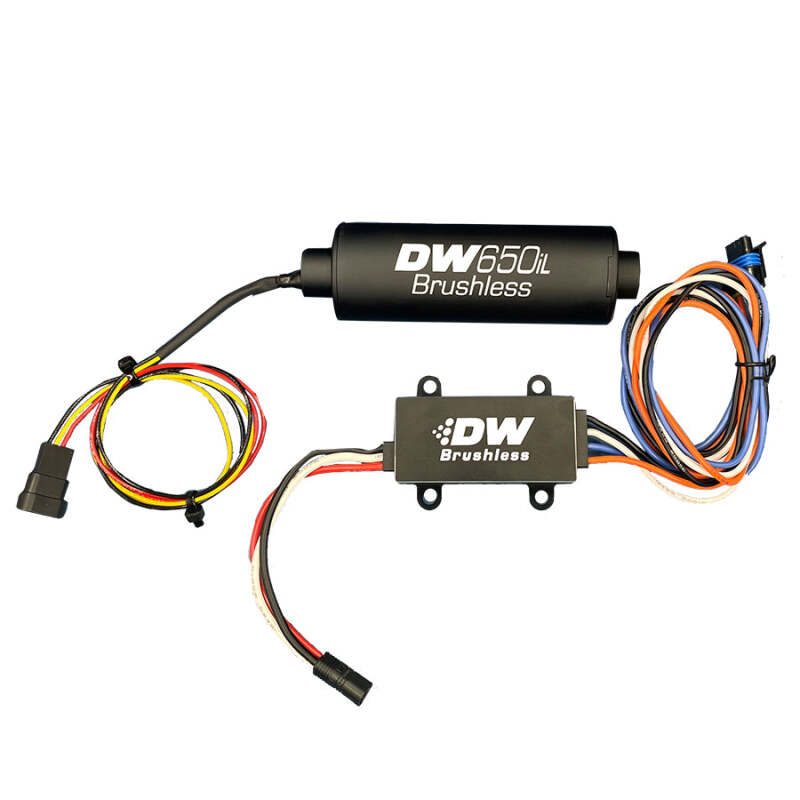 DeatschWerks DW650iL 650 LPH Brushless In-Line External Fuel Pump with Single/Dual-Speed Controller