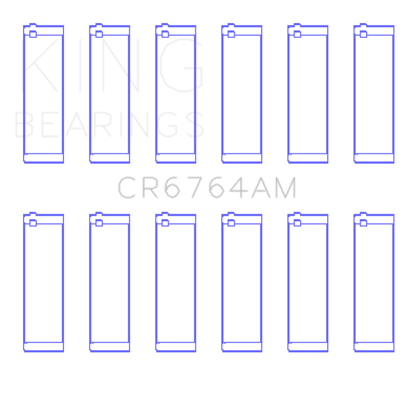 King Engine Bearings CR6764AM Standard Connecting Rod Bearing Set for Volkswagen AES, AUE and ABV Engines
