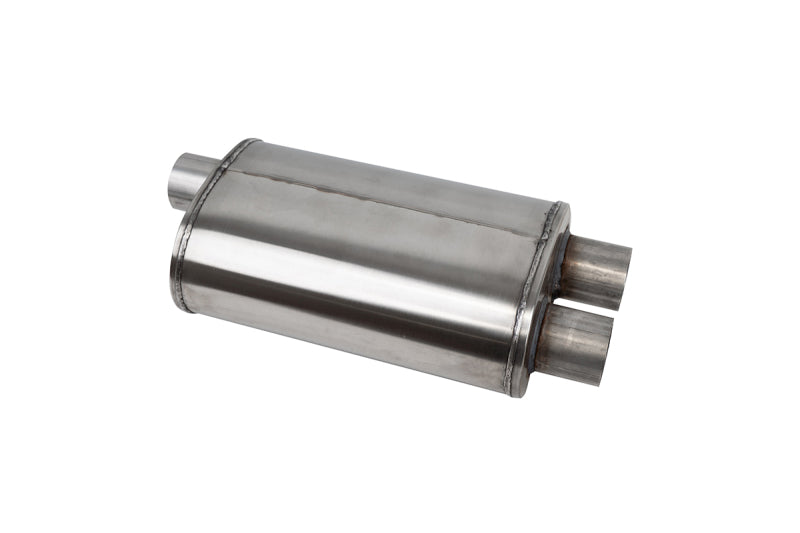 CORSA Performance PRO-Series Tuned 304 Stainless Steel Muffler - 2.5 Inch Inlet & Dual Outlet, Model corCPD2525