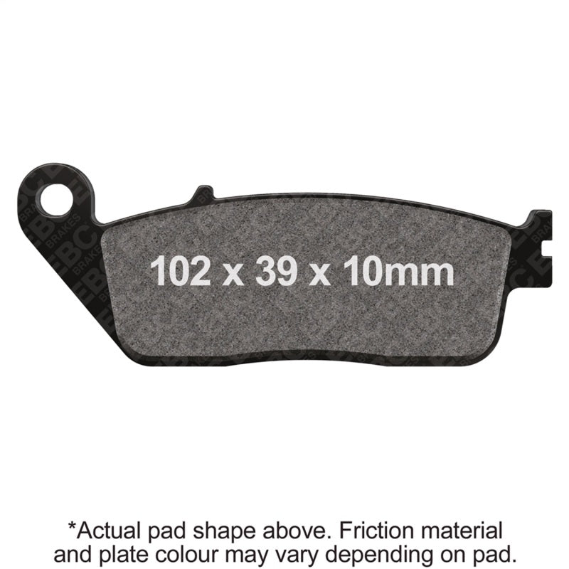 EBC Powersports FA196V Vee Semi-Sintered Front Brake Pads for Honda CTX700 and Select Buell and Honda Models