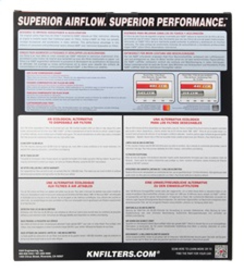 K&N Engineering 33-2387 High-Flow Replacement Air Filter for Toyota Tundra, Sequoia and Land Cruiser