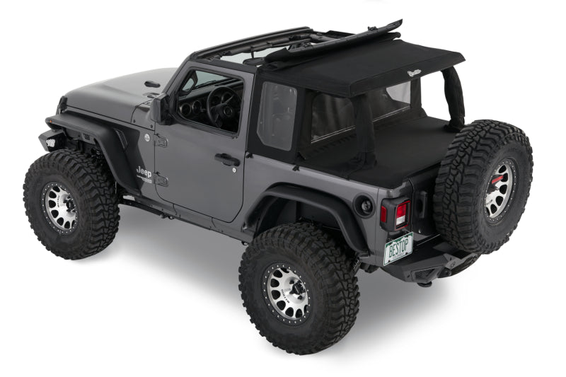 Bestop Halftop Conversion Kit for Jeep Wrangler JL 2-Door (Black Diamond) - Part Number BES80101-35