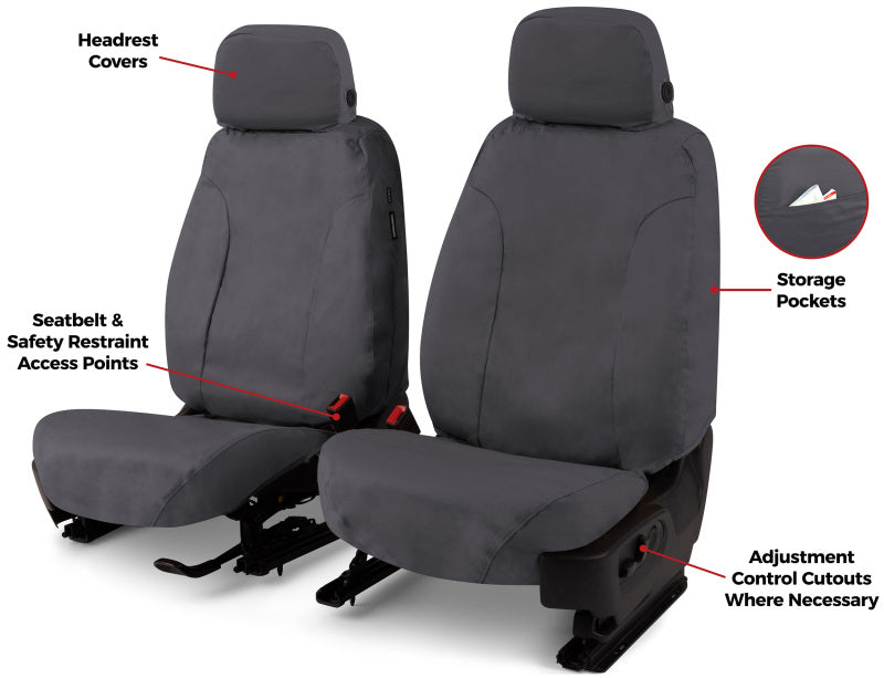 Covercraft 2024+ Toyota Corolla Cross Polycotton SeatSaver 2nd Row Seat Covers - Charcoal