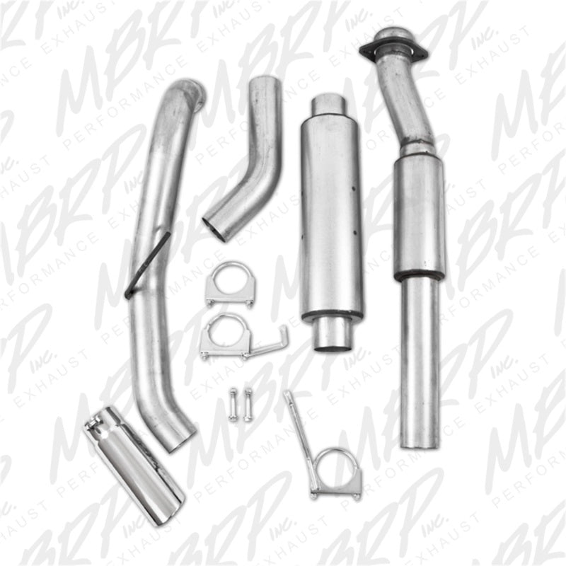 MBRP 11-12 Ford F150 SVT Raptor 6.2L EC-SB/CC-SB 3.5in Cat Back Single Exit Alum Exhaust System